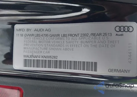 2019 Audi A4 45 Premium из США, поврежденный, VIN WAUENAF41KN005282